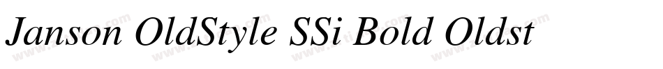Janson OldStyle SSi Bold Oldstyle Figures字体转换